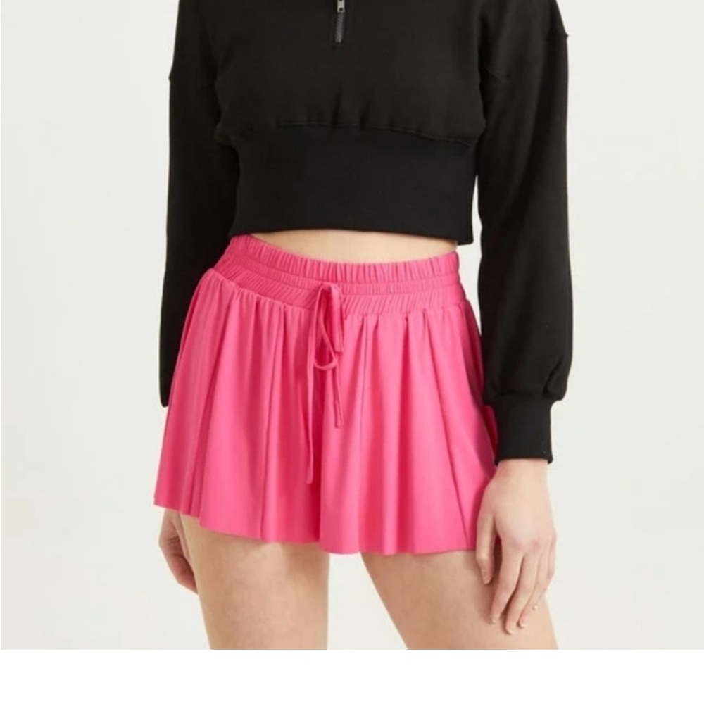 flowy pink shorts
